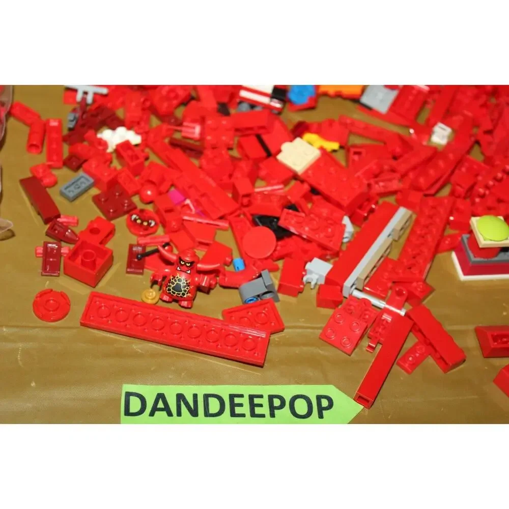 586 All Red Lego Parts Bricks Pieces Building Toys